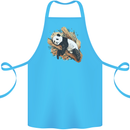 A Sleeping Panda Bear Ecology Animals Cotton Apron 100% Organic Turquoise