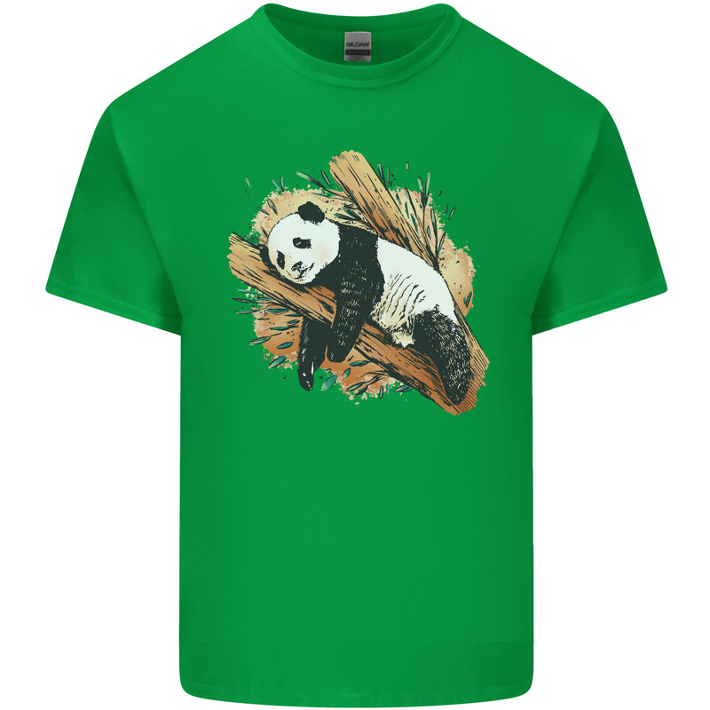 A Sleeping Panda Bear Ecology Animals Kids T-Shirt Childrens Irish Green