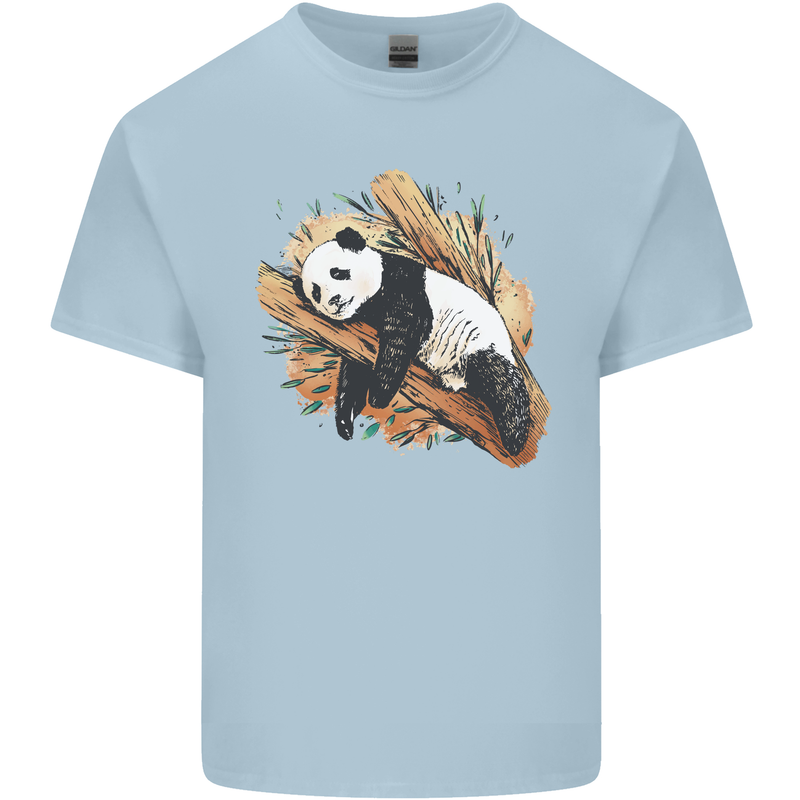 A Sleeping Panda Bear Ecology Animals Kids T-Shirt Childrens Light Blue