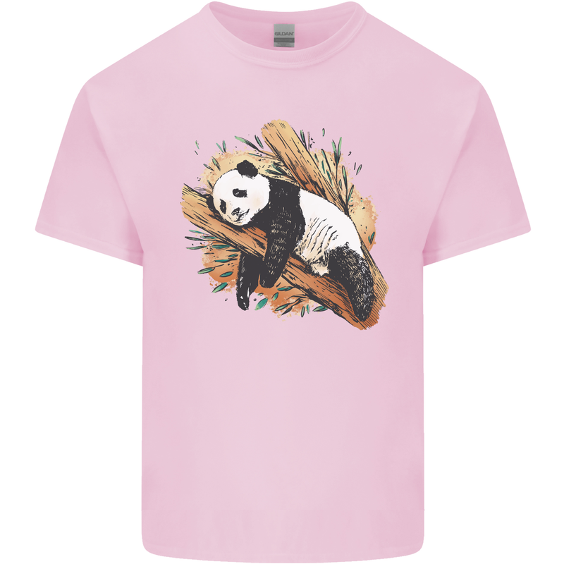 A Sleeping Panda Bear Ecology Animals Kids T-Shirt Childrens Light Pink