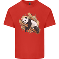 A Sleeping Panda Bear Ecology Animals Kids T-Shirt Childrens Red