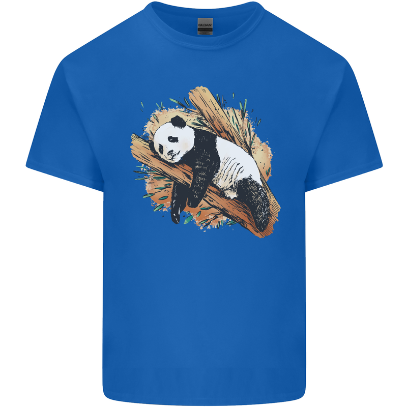 A Sleeping Panda Bear Ecology Animals Kids T-Shirt Childrens Royal Blue