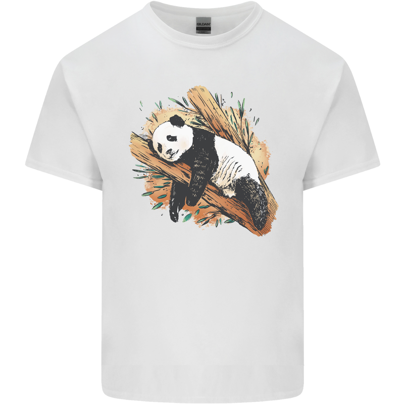 A Sleeping Panda Bear Ecology Animals Kids T-Shirt Childrens White