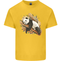 A Sleeping Panda Bear Ecology Animals Kids T-Shirt Childrens Yellow