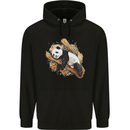 A Sleeping Panda Bear Ecology Animals Mens 80% Cotton Hoodie Black