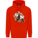 A Sleeping Panda Bear Ecology Animals Mens 80% Cotton Hoodie Bright Red