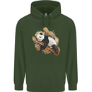 A Sleeping Panda Bear Ecology Animals Mens 80% Cotton Hoodie Forest Green