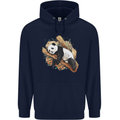 A Sleeping Panda Bear Ecology Animals Mens 80% Cotton Hoodie Navy Blue