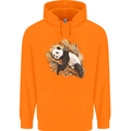 A Sleeping Panda Bear Ecology Animals Mens 80% Cotton Hoodie Orange