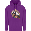 A Sleeping Panda Bear Ecology Animals Mens 80% Cotton Hoodie Purple