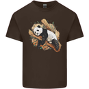 A Sleeping Panda Bear Ecology Animals Mens Cotton T-Shirt Tee Top Dark Chocolate