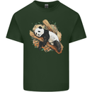 A Sleeping Panda Bear Ecology Animals Mens Cotton T-Shirt Tee Top Forest Green