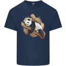 A Sleeping Panda Bear Ecology Animals Mens Cotton T-Shirt Tee Top Navy Blue