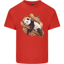 A Sleeping Panda Bear Ecology Animals Mens Cotton T-Shirt Tee Top Red