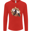 A Sleeping Panda Bear Ecology Animals Mens Long Sleeve T-Shirt Red
