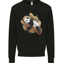 A Sleeping Panda Bear Ecology Animals Mens Sweatshirt Jumper Black