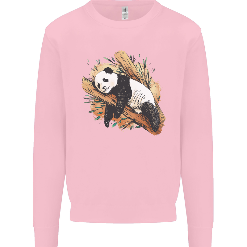 A Sleeping Panda Bear Ecology Animals Mens Sweatshirt Jumper Light Pink