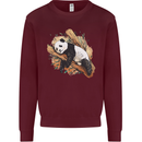 A Sleeping Panda Bear Ecology Animals Mens Sweatshirt Jumper Maroon