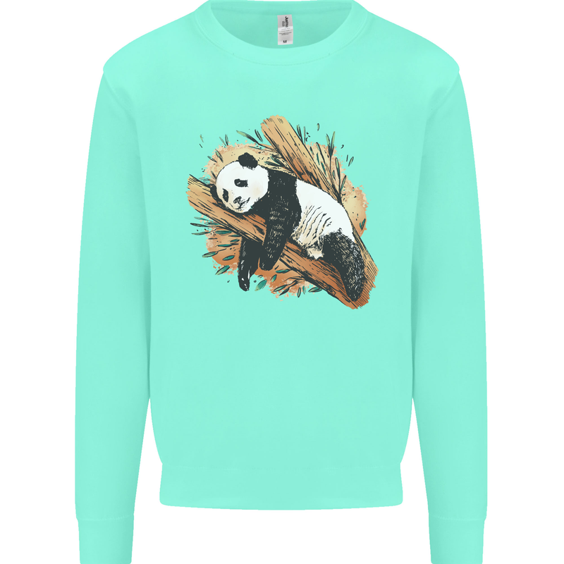 A Sleeping Panda Bear Ecology Animals Mens Sweatshirt Jumper Peppermint