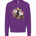 A Sleeping Panda Bear Ecology Animals Mens Sweatshirt Jumper Purple