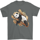 A Sleeping Panda Bear Ecology Animals Mens T-Shirt Cotton Gildan Charcoal