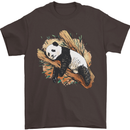 A Sleeping Panda Bear Ecology Animals Mens T-Shirt Cotton Gildan Dark Chocolate