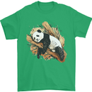 A Sleeping Panda Bear Ecology Animals Mens T-Shirt Cotton Gildan Irish Green