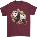A Sleeping Panda Bear Ecology Animals Mens T-Shirt Cotton Gildan Maroon