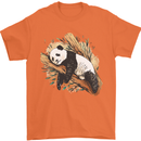 A Sleeping Panda Bear Ecology Animals Mens T-Shirt Cotton Gildan Orange