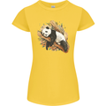 A Sleeping Panda Bear Ecology Animals Womens Petite Cut T-Shirt Yellow
