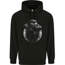 A Sloth On the Moon Childrens Kids Hoodie Black