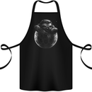 A Sloth On the Moon Cotton Apron 100% Organic Black