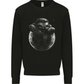 A Sloth On the Moon Kids Sweatshirt Jumper Black