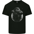 A Sloth On the Moon Kids T-Shirt Childrens Black
