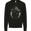 A Sloth On the Moon Mens Sweatshirt Jumper Black