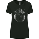 A Sloth On the Moon Womens Wider Cut T-Shirt Black