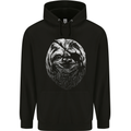 A Sloth With an Eye Patch Childrens Kids Hoodie Black