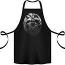 A Sloth With an Eye Patch Cotton Apron 100% Organic Black