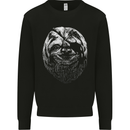 A Sloth With an Eye Patch Kids Sweatshirt Jumper Black
