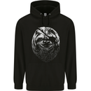 A Sloth With an Eye Patch Mens 80% Cotton Hoodie Black