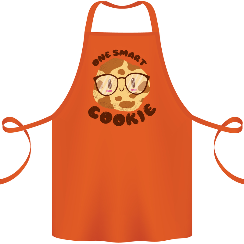 A Smart Cookie Funny Food Nerd Geek Maths Cotton Apron 100% Organic Orange
