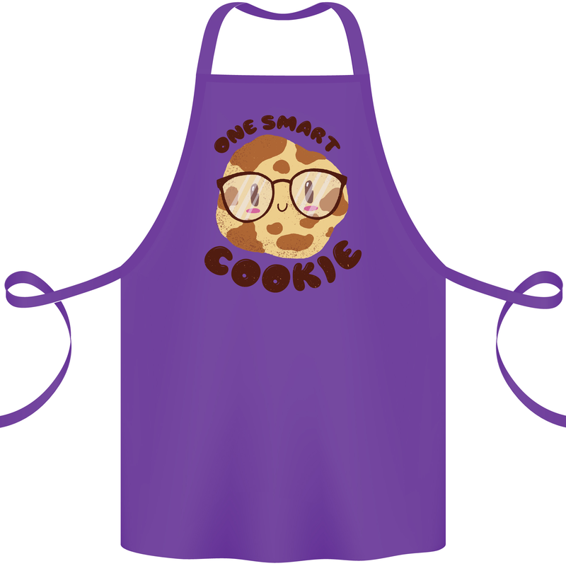 A Smart Cookie Funny Food Nerd Geek Maths Cotton Apron 100% Organic Purple