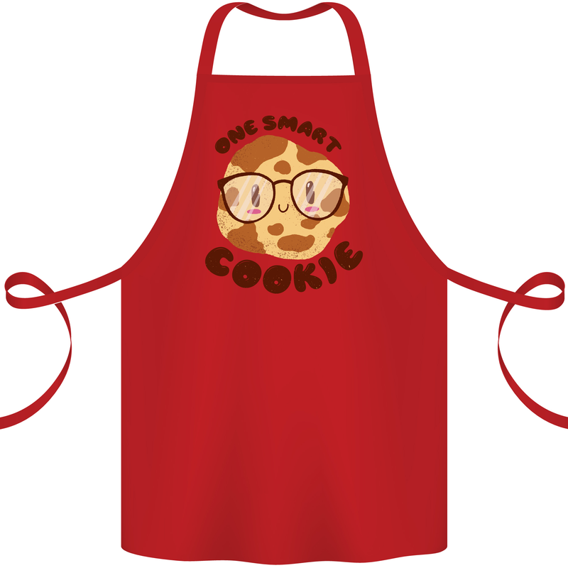 A Smart Cookie Funny Food Nerd Geek Maths Cotton Apron 100% Organic Red