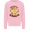 A Smart Cookie Funny Food Nerd Geek Maths Kids Sweatshirt Jumper Light Pink