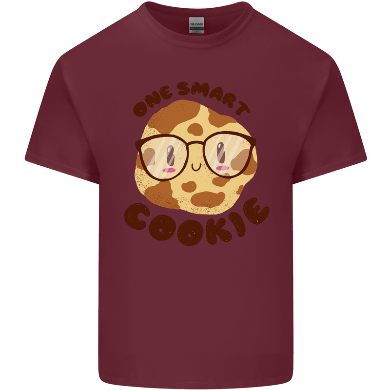 A Smart Cookie Funny Food Nerd Geek Maths Mens Cotton T-Shirt Tee Top Maroon