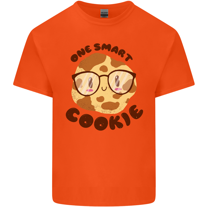 A Smart Cookie Funny Food Nerd Geek Maths Mens Cotton T-Shirt Tee Top Orange