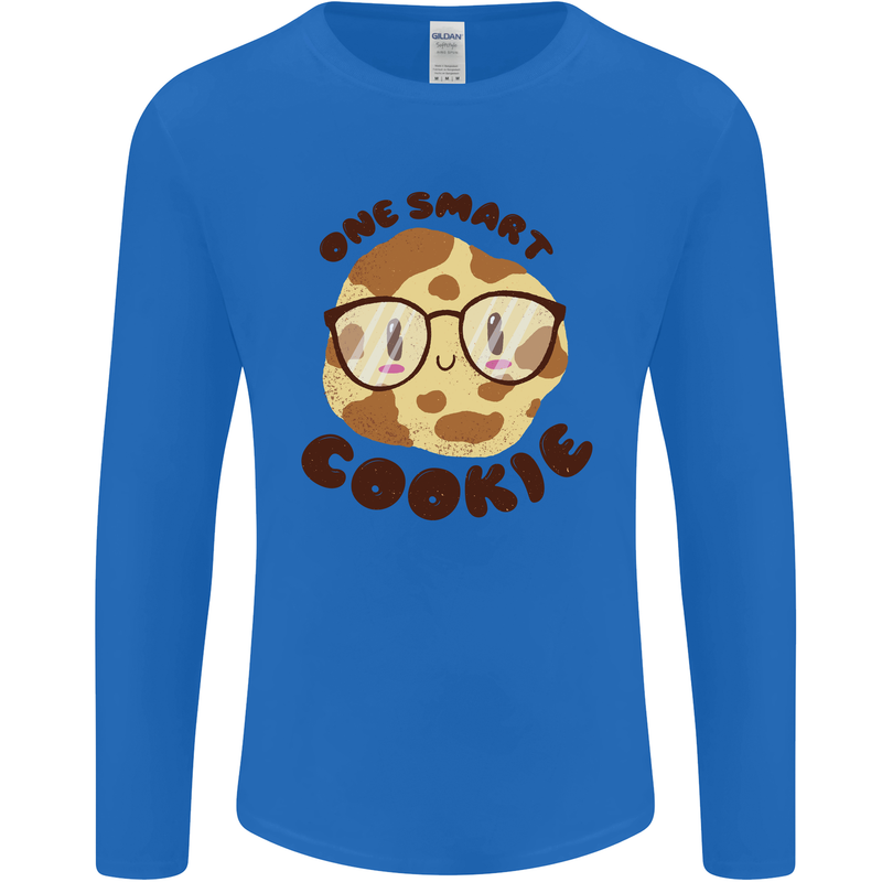 A Smart Cookie Funny Food Nerd Geek Maths Mens Long Sleeve T-Shirt Royal Blue