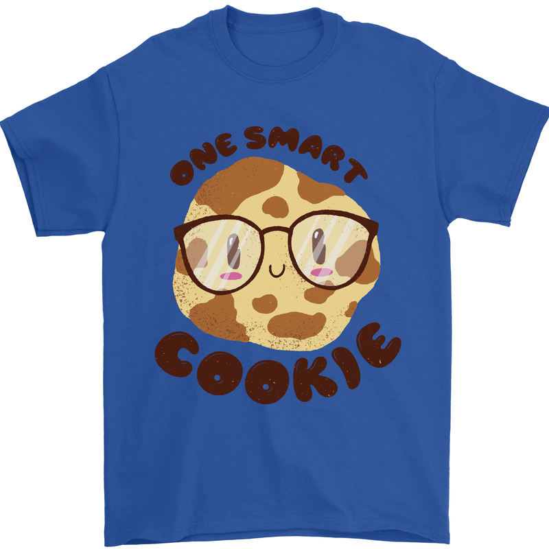 A Smart Cookie Funny Food Nerd Geek Maths Mens T-Shirt 100% Cotton Royal Blue