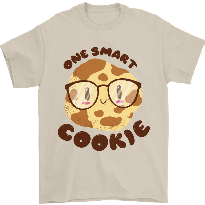 A Smart Cookie Funny Food Nerd Geek Maths Mens T-Shirt 100% Cotton Sand