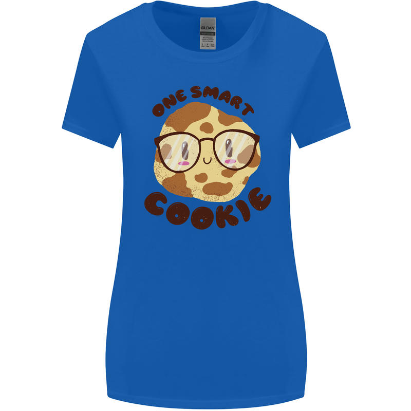 A Smart Cookie Funny Food Nerd Geek Maths Womens Wider Cut T-Shirt Royal Blue